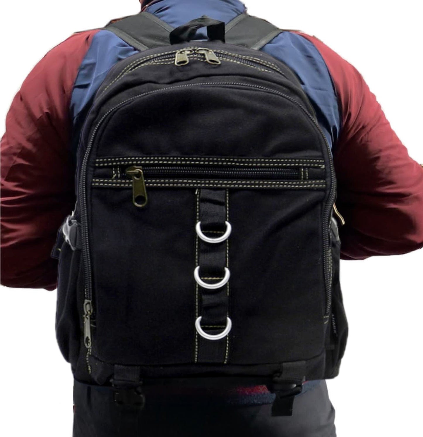12x16.5 Uni Sex Canvas School Backpack Outdoor Rucksack Daily Backpack Weekender Backpack Laptop Backpack Gifts