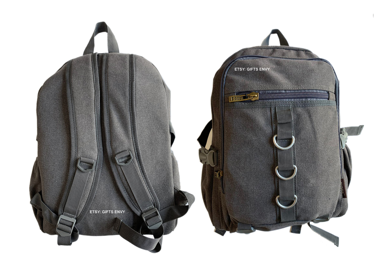12x16.5 Uni Sex Canvas School Backpack Outdoor Rucksack Daily Backpack Weekender Backpack Laptop Backpack Gifts