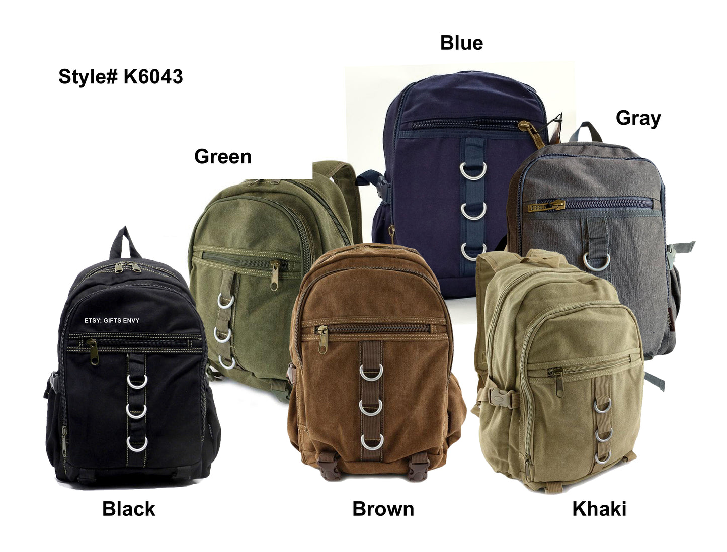 12x16.5 Uni Sex Canvas School Backpack Outdoor Rucksack Daily Backpack Weekender Backpack Laptop Backpack Gifts