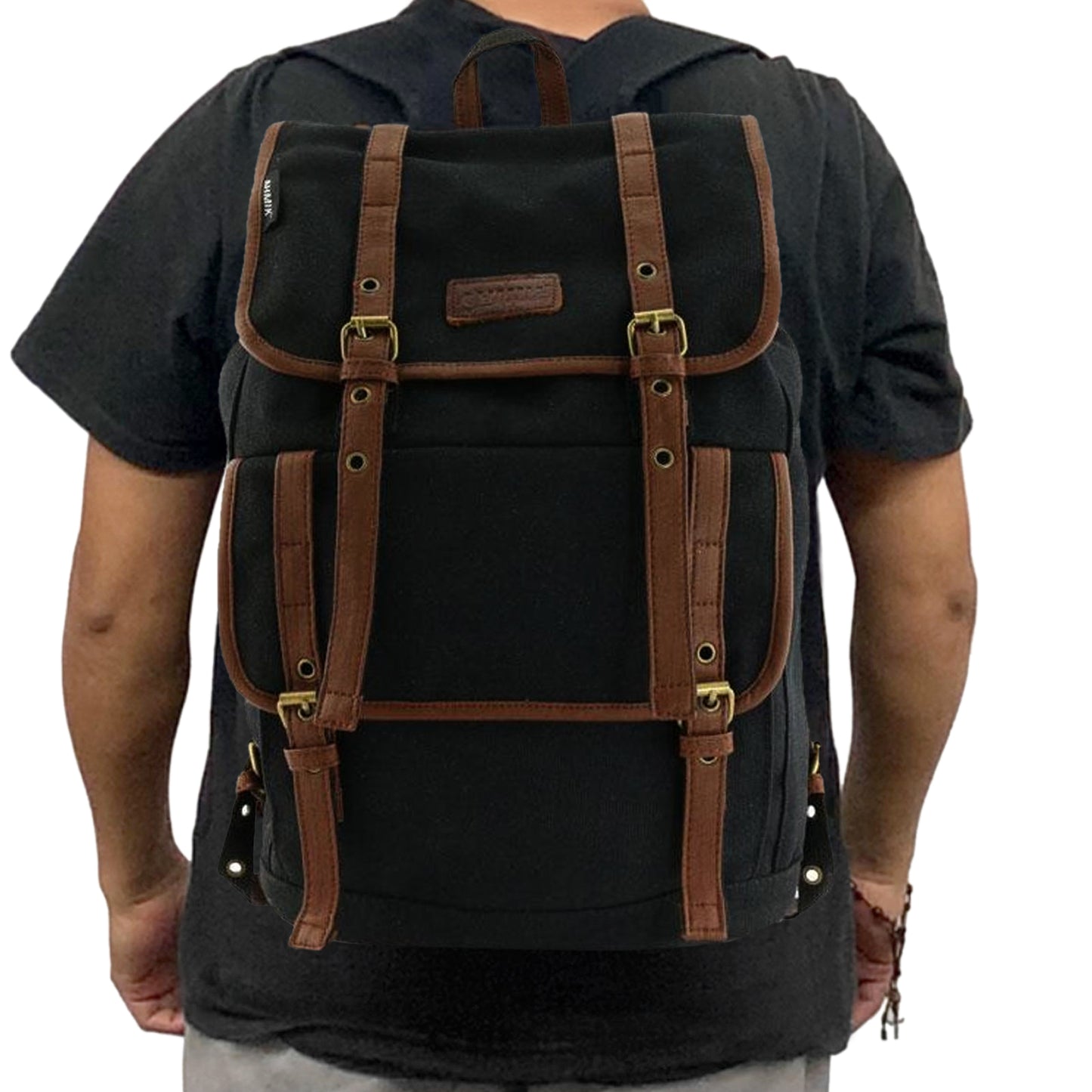 12x17 Canvas Travel Backpack Uni Sex Canvas Rucksack Large Pack Bag School schoolbag Booksack backpack