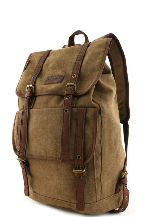 12x17 Canvas Travel Backpack Uni Sex Canvas Rucksack Large Pack Bag School schoolbag Booksack backpack