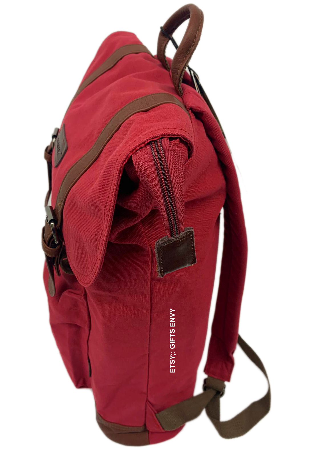 14x19 Grey Canvas Large Rucksack Backpack Gift Uni Sex Travel Backpack Stylish Man Woman Backpack Birthday Gift Graduation Gift