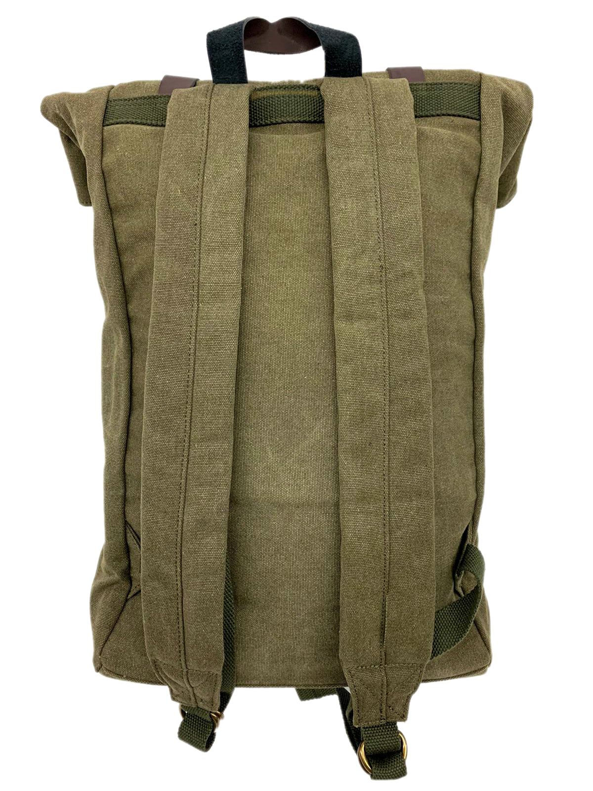 12.5x18 Canvas Foldsack Backpack Uni Sex Rolltop Backpack Canvas Roll Top Man Backpack Travel Woman Backpack Gifts Laptop School Backpack