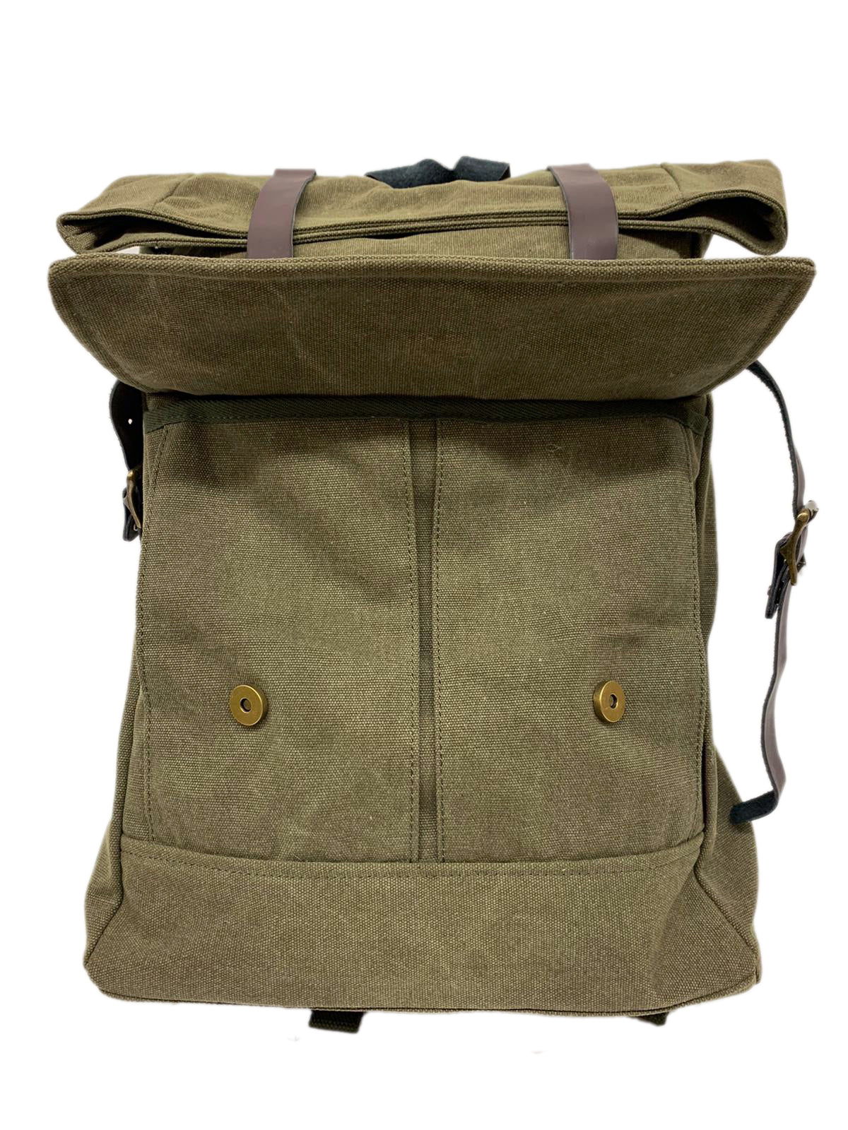 12.5x18 Canvas Foldsack Backpack Uni Sex Rolltop Backpack Canvas Roll Top Man Backpack Travel Woman Backpack Gifts Laptop School Backpack