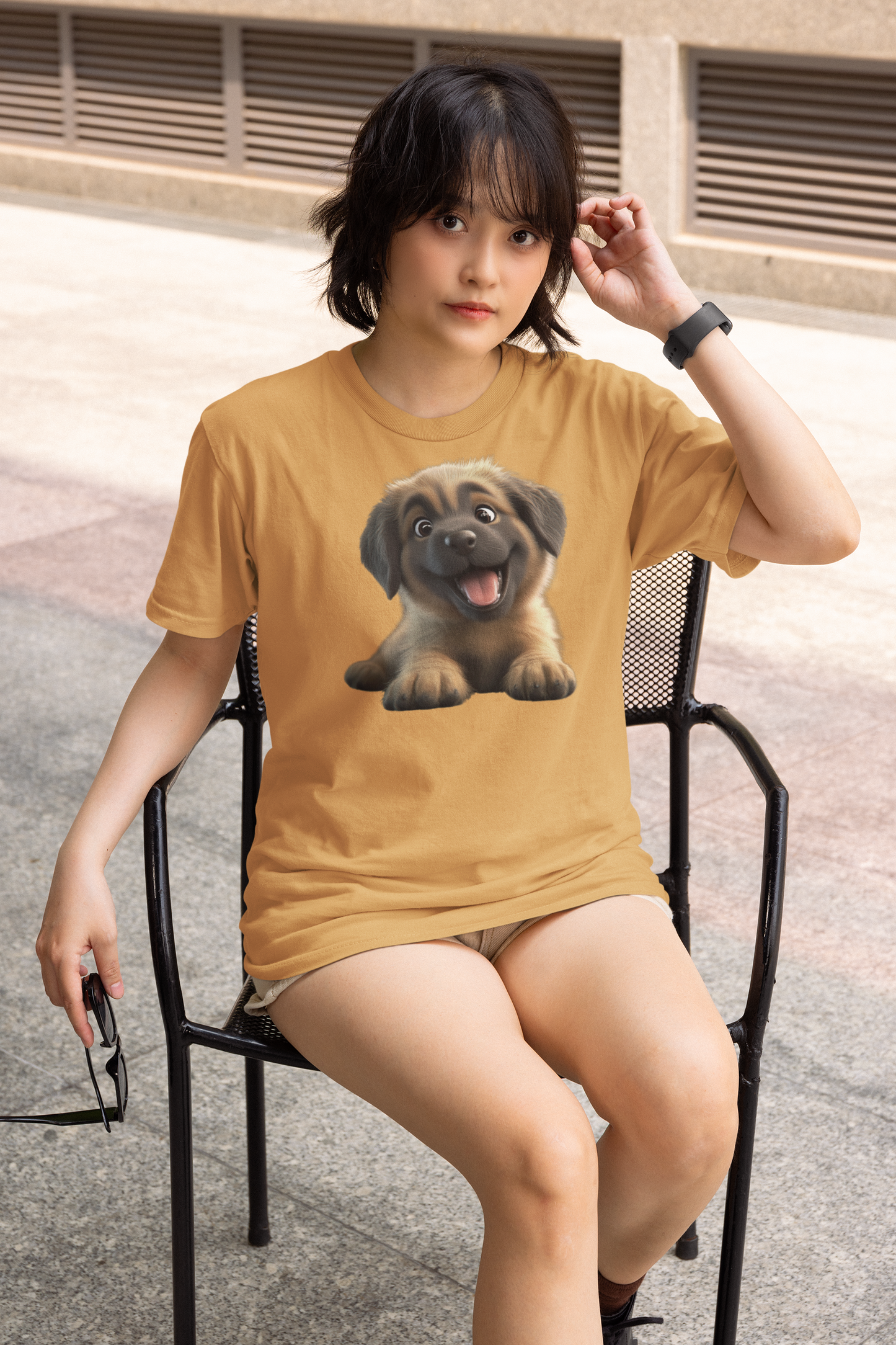 Happy Brown Puppy Unisex Classic Tee