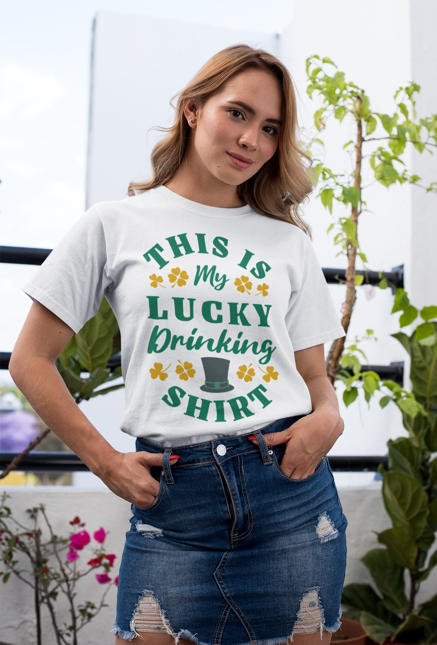 St Patrick's Day Lucky Drinking Shirt for Women