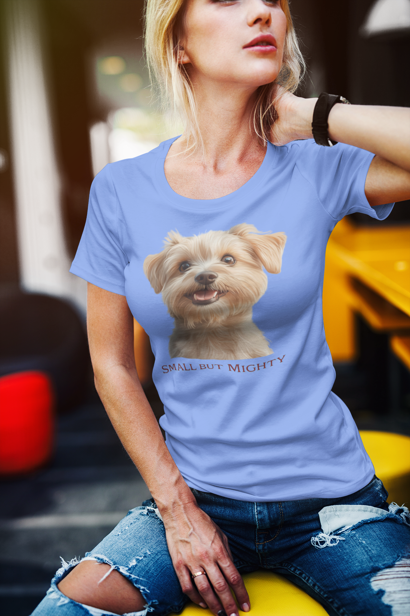 Smiling Macaron Dog T-Shirt