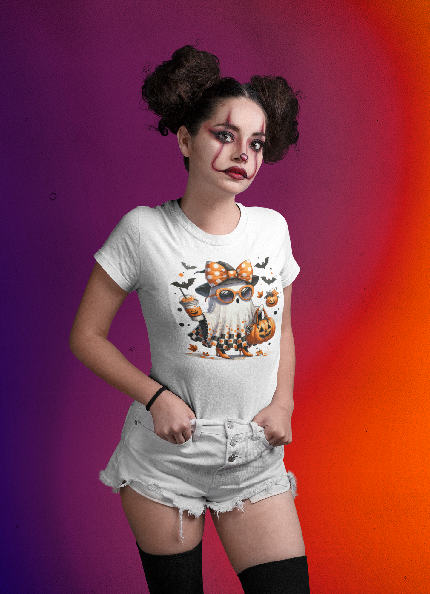 Spooky Halloween Pumpkin Girl