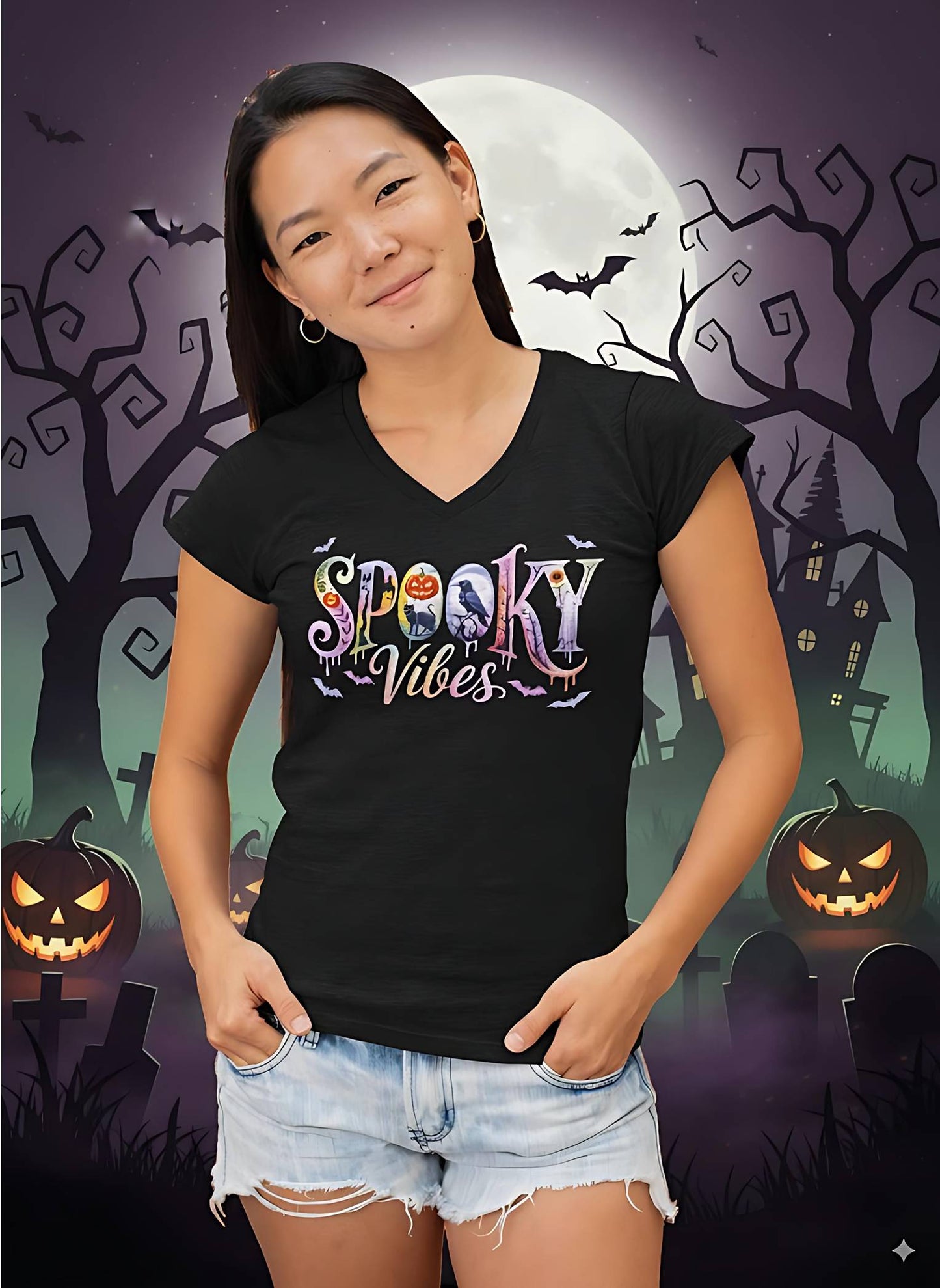 Spooky Vibes Halloween Unisex T-Shirt