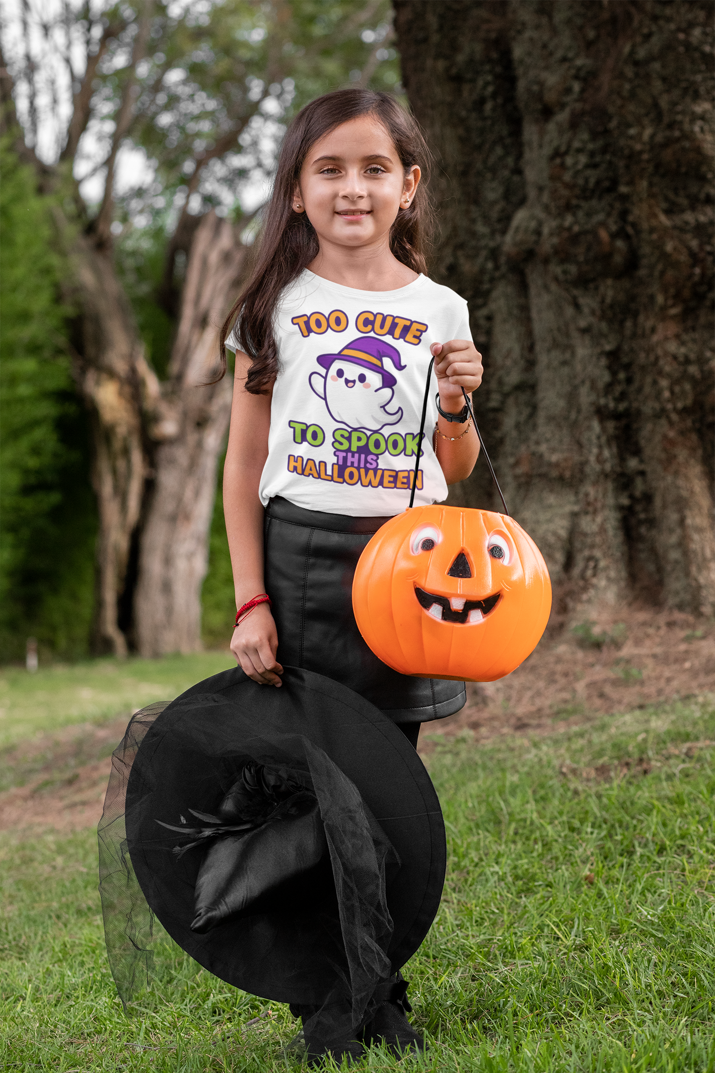 Too Cute to Spook Kids Halloween T-Shirt