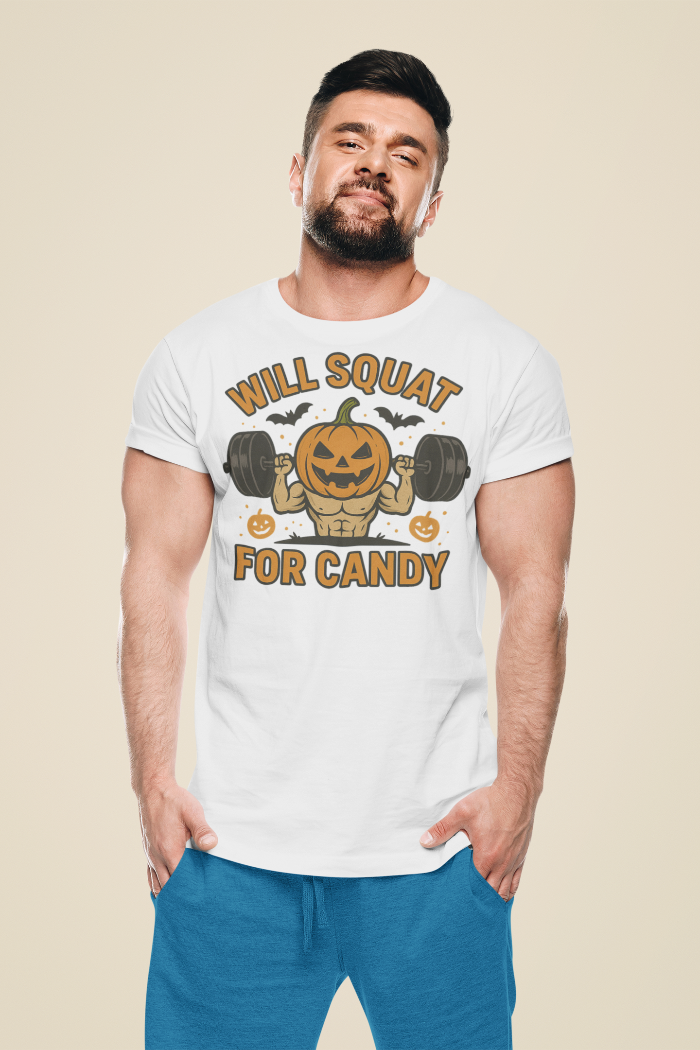 Will Squat for Candy Halloween Unisex T-Shirt