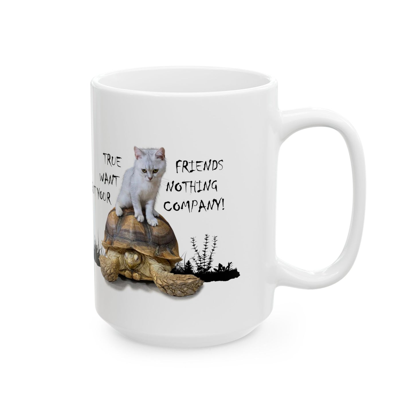 Cat & Turtle True Friends Mug