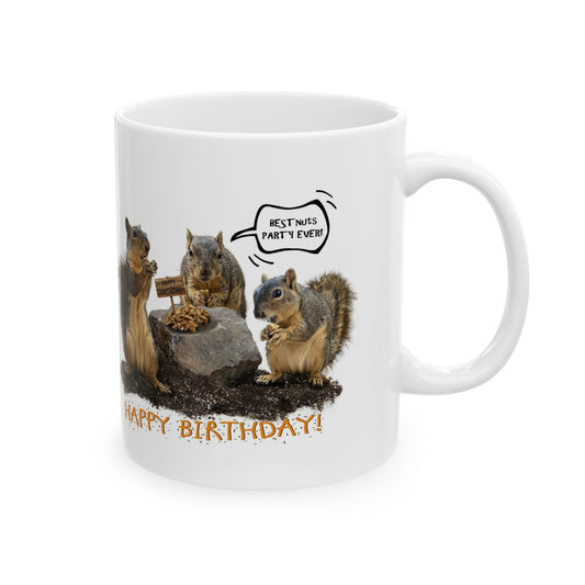 Squirrels - Nuts Birthday Party Mug