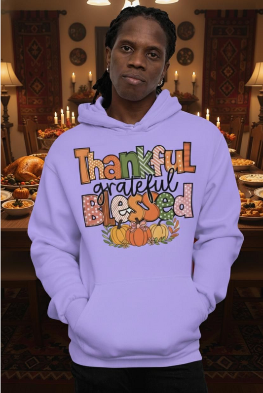 Colorful Blessed Thanksgiving Unisex Hoodie