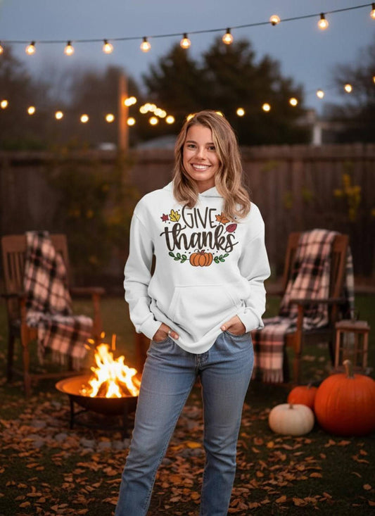 Thanksgiving Give Thanks Unisex Hoodie