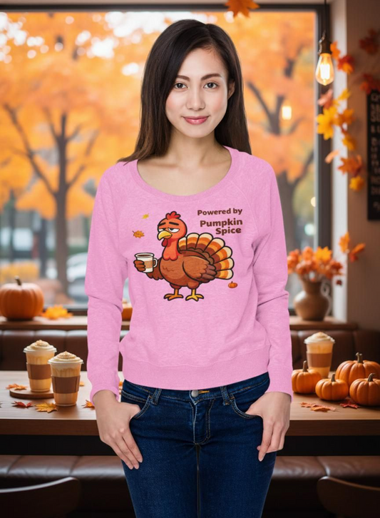 Powered by Pumpkin Spice Thanksgiving Unisex Sweatshirt