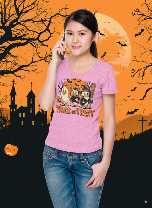 Cartoon Character Trick or Treat Halloween T-Shirt