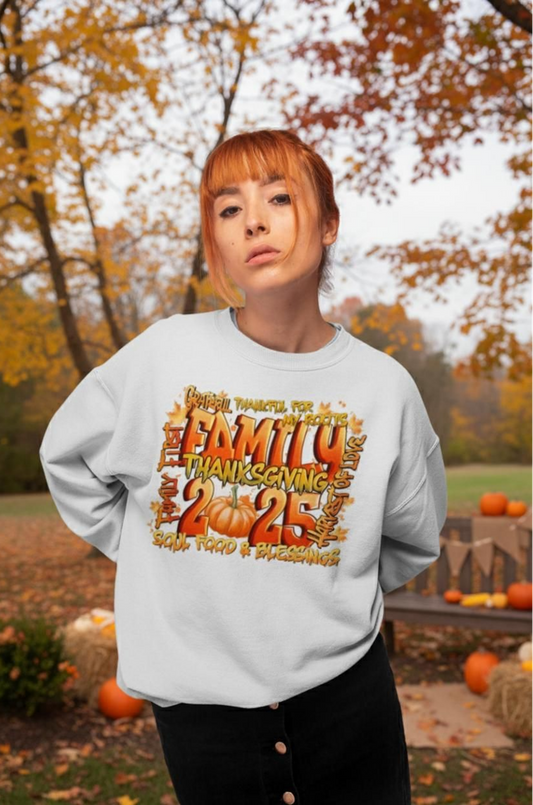 Grateful Family Thanksgiving 2025 Unisex Sweatshirt