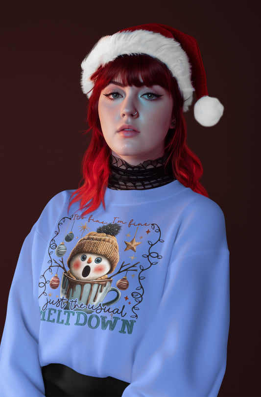 Funny Christmas Meltdown Unisex Sweatshirt