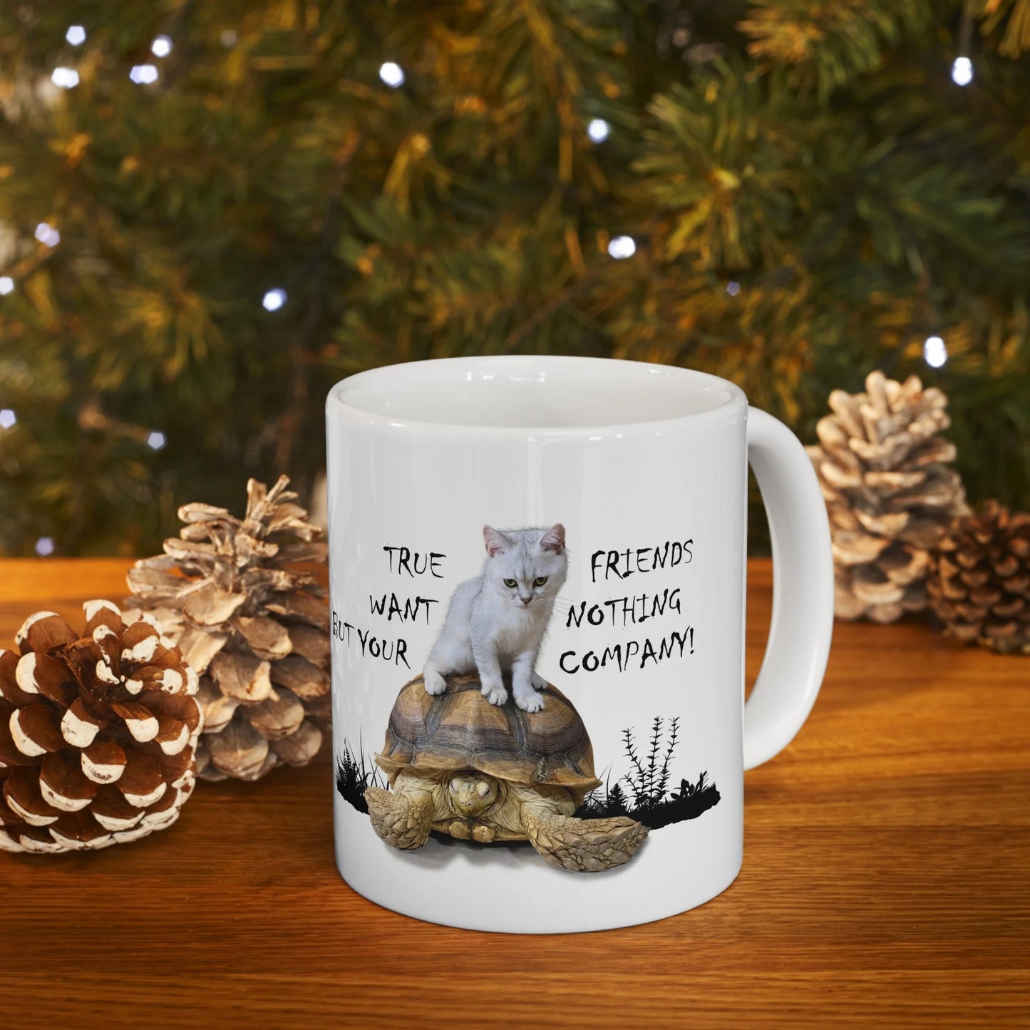 Cat & Turtle True Friends Mug