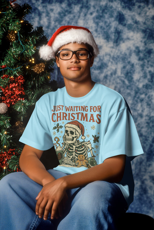 Just Waiting for Christmas Youth Classic Tee