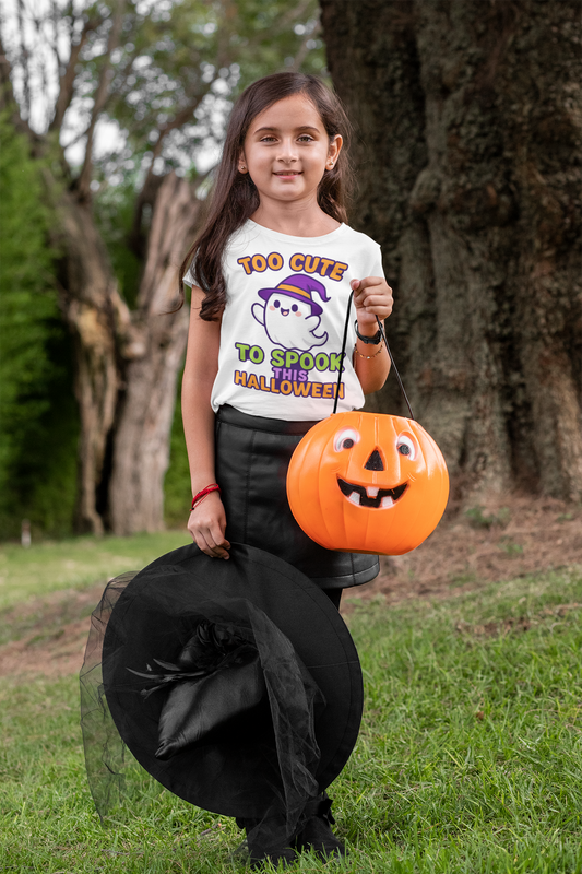 Too Cute to Spook Kids Halloween T-Shirt